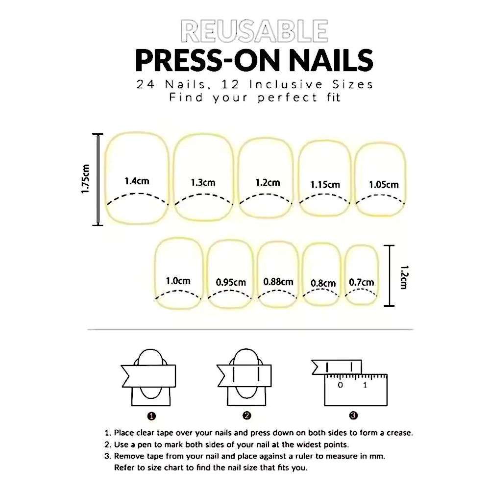 24pcs Press On Nails