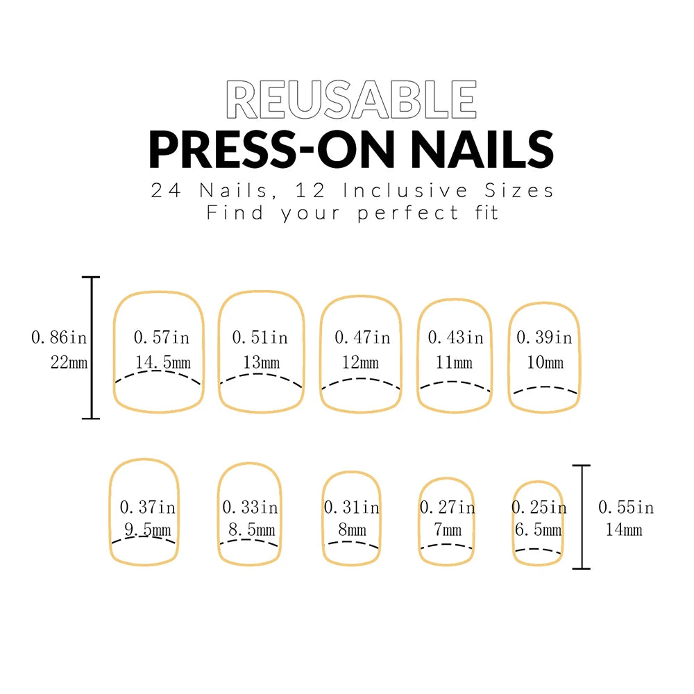 24Pcs/set Press On Nails