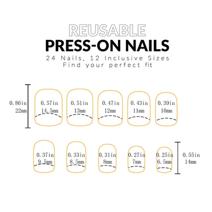 24Pcs/set Press On Nails