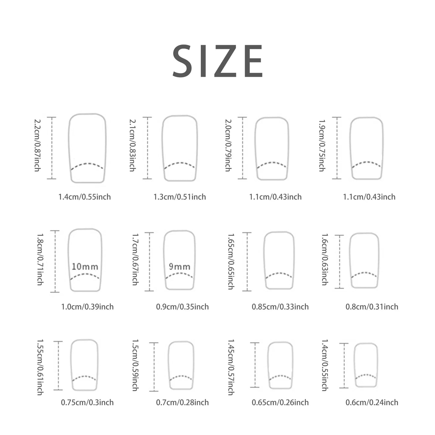 24pcs Press On Nails