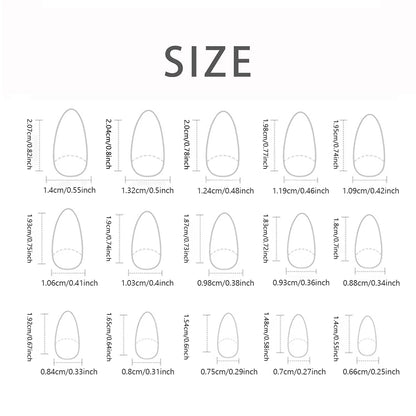 24pcs/set Press On Nails
