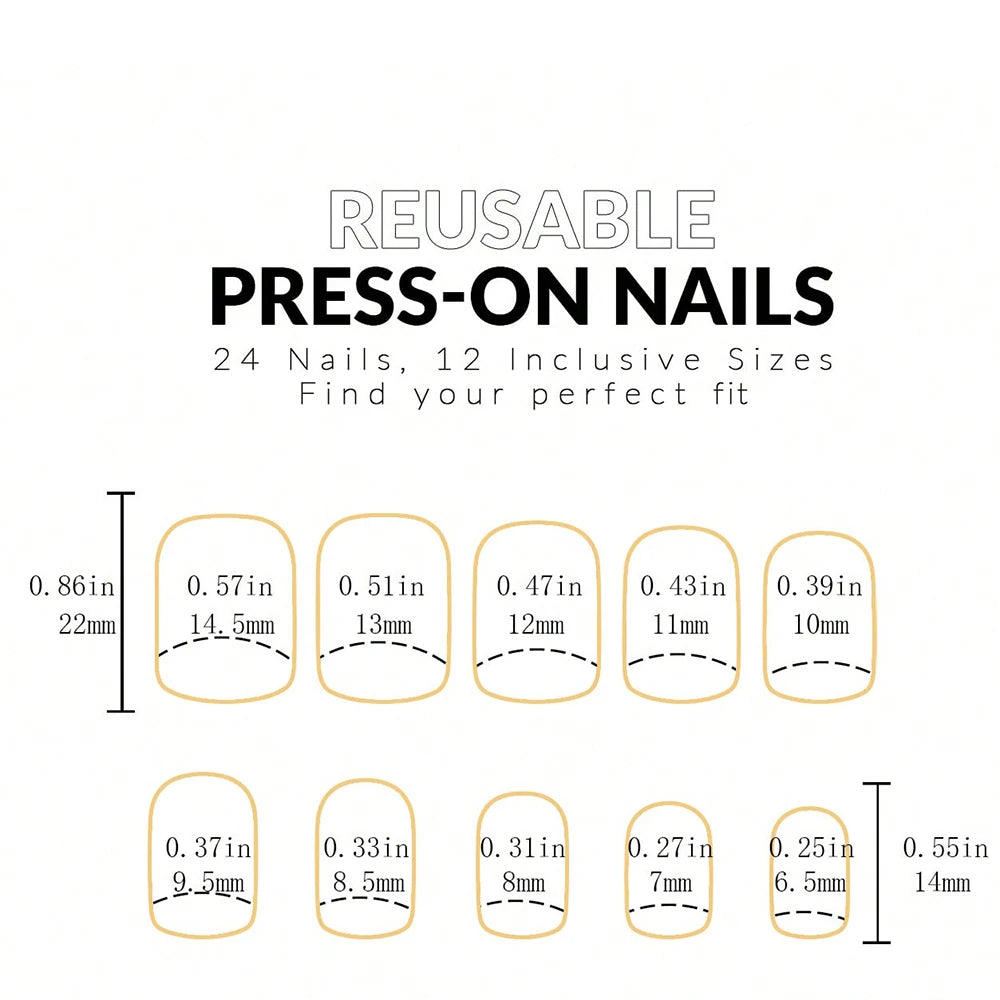 24Pcs/set Press On Nails